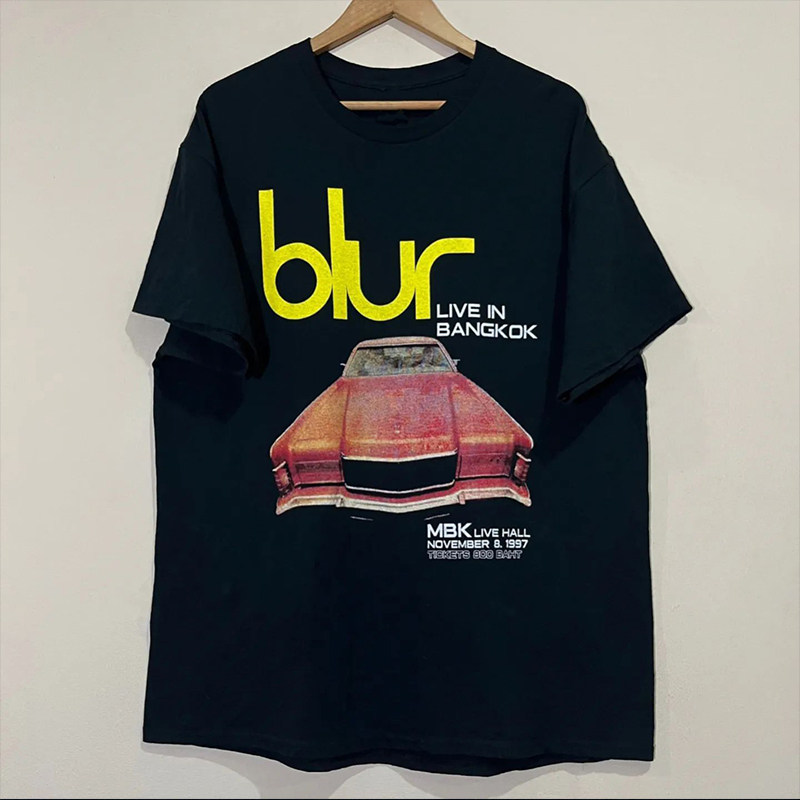 BLUR污点乐队短袖嘻哈风