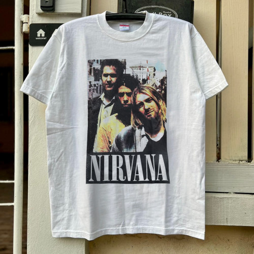 Nirvana Grunge摇滚乐队vintage古着哥特风hiphop潮牌纯棉短袖T恤