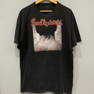 Foo Fighters摇滚乐队美式街头嘻哈hiphop纯棉短袖男女慵懒风T恤
