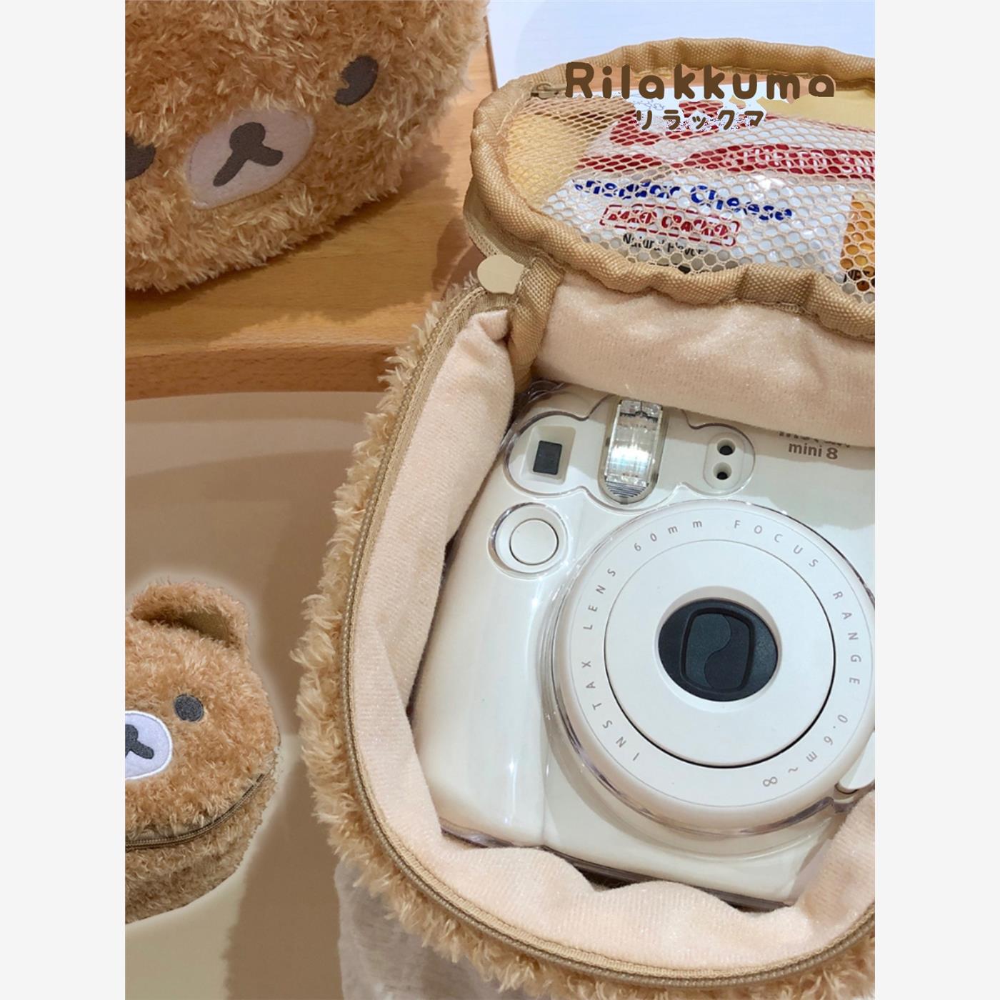 日本轻松熊拍立得相机包富士mini12/SE/90/99/40/evo/SQ1收纳包