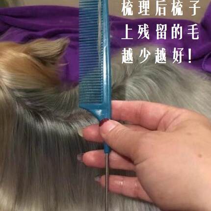 推荐约克夏长毛狗专用排梳包毛分缝扎辫梳嘴毛宠物梳子开结去浮毛