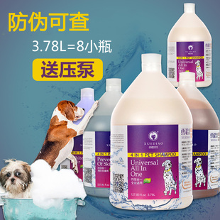 雪貂狗狗沐浴露3.78L大桶香波抑菌除臭宠物用品留香猫咪洗澡浴液