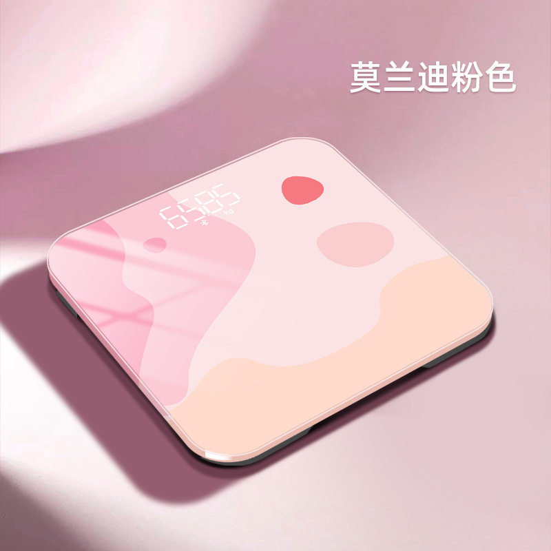 智能蓝牙称重秤轻奢电子称人体测脂肪专用体重秤家用充电体脂秤