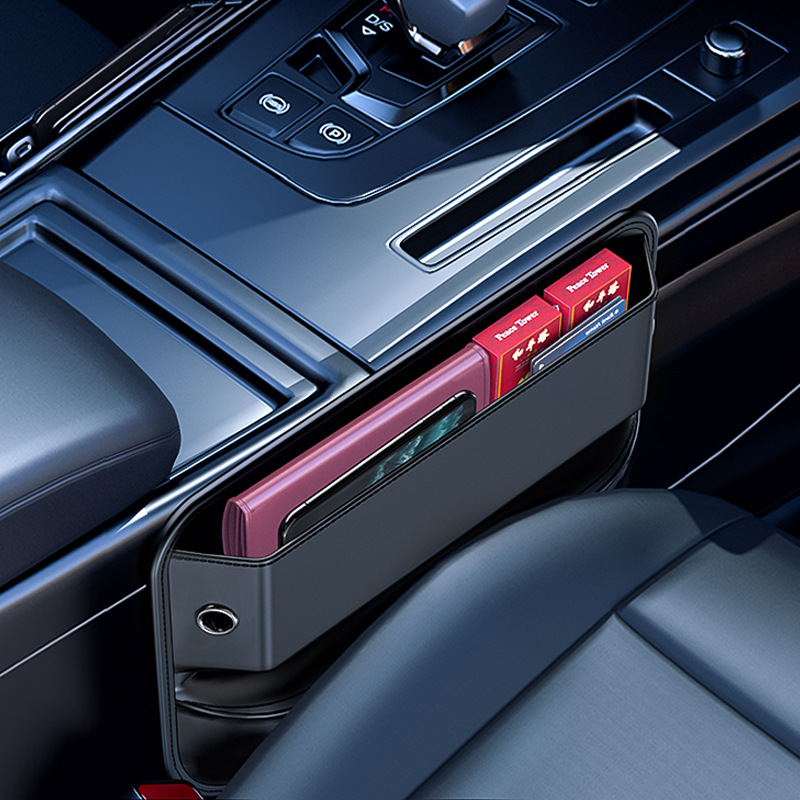 汽车夹缝中控储物盒主副驾收纳置物袋缝隙塞车用创意车饰车载包