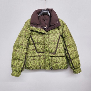 印花短款 羽绒服时尚 保暖耐脏领洋气女士百搭 扩版 YF25B9902冬款