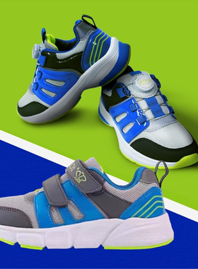 蓝色波鞋深圳小学生雅兰特旋转扣波鞋男女生运动鞋学生哥运动鞋