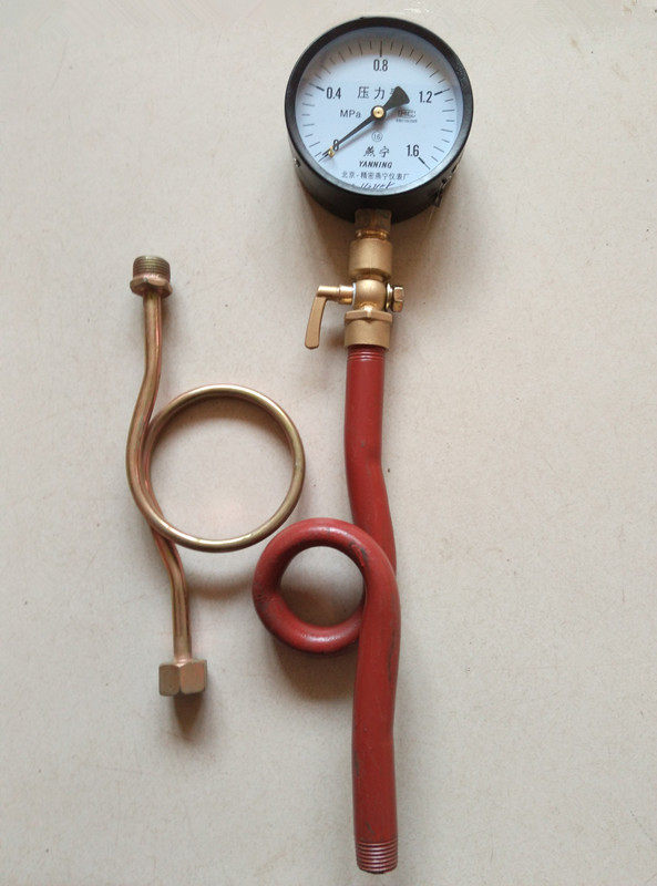 压力表1.0mpa 60圆100圆150圆测压圆盘表指针配套铜阀缓冲管表弯g