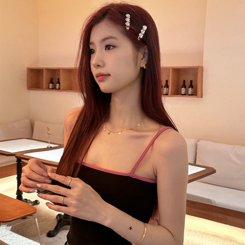 杏叶项链女款轻奢小众