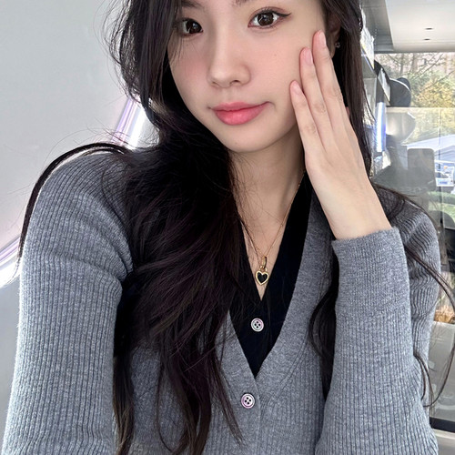 轻奢小众日韩双面爱心项链女