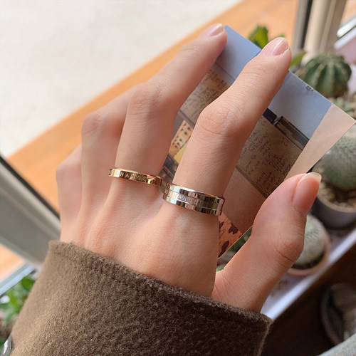 小众设计ins潮风气质情侣对戒