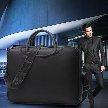 时尚多功能手提电脑包休闲牛津布公文包商务防水笔记本尼龙
