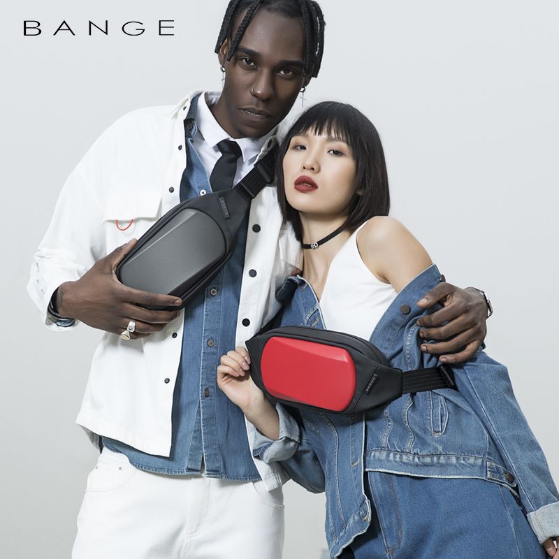 BANGE新品腰包男款胸包防水单肩