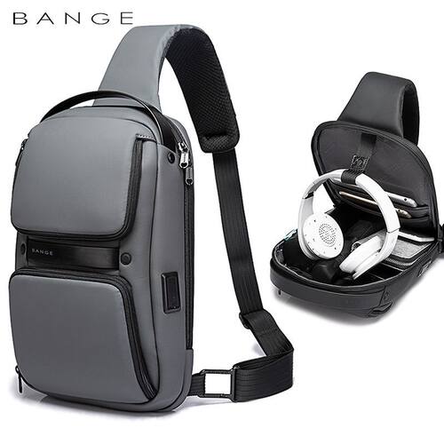 班歌BANGE新品简约男士胸包休闲