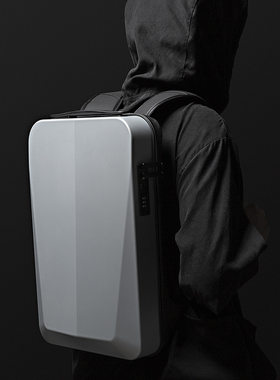 BANGE新款双肩背包男吸塑硬壳电脑包男士商务防水usb箱包backpack