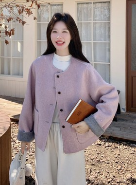 女装/女士精品毛呢外套2025年冬季其他/other绵羊毛长袖厚款常规