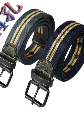 24孔皮带男 多孔帆布针扣腰带 透气吸汗四级腰带军训武术训练裤带