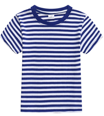 童装复古风条纹圆领宽松海魂衫