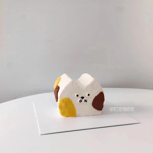 自制宠物蛋糕 可爱立体猫咪/狗狗头 可按宠物照片定制手工无添加