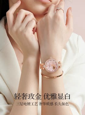 邦顿手表女典美系列机械表镂空小众轻奢高级感女士腕表 送礼表白