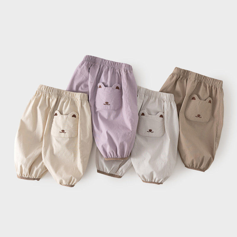 A类母婴级棉质儿童裤子春秋款男童女童休闲裤宝宝外穿长裤可开档