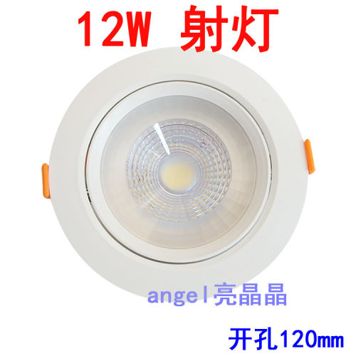 开尔照明白光6500暖黄COB射灯12W