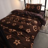 ins北欧风潮牌床上用品被套四件套1.8m网红款 宿舍单人床单三件套4