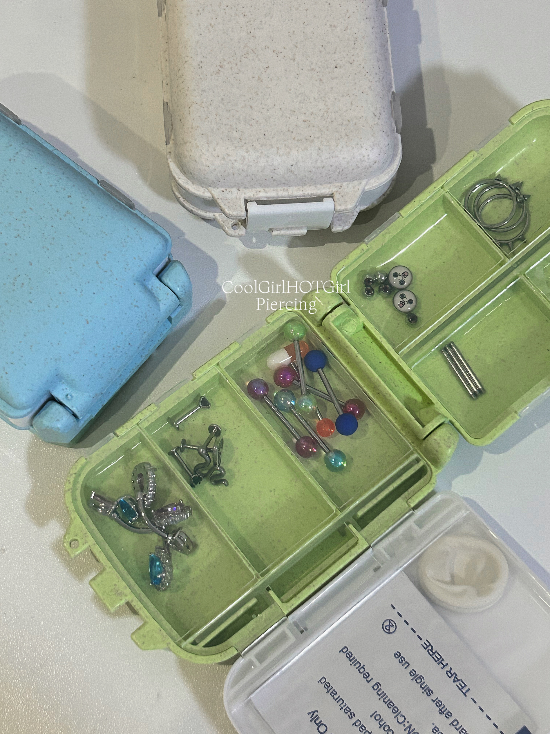 CGHG 穿刺饰品收纳盒 巴掌大小出门旅行方便