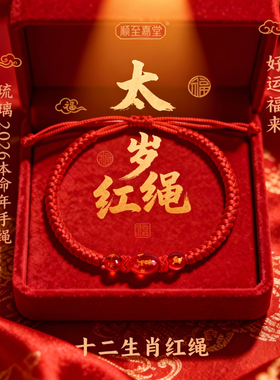 【己开】2026马年太岁红绳手链
