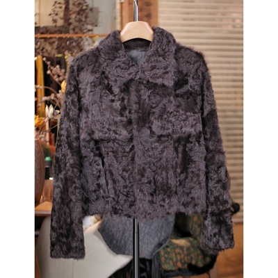 小湖羊皮毛一体女士短款皮草外套时尚百搭贵气上衣LFZ25J10WT01