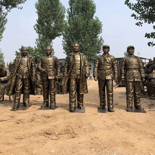 玻璃钢五大书记雕塑定制毛主席雕像朱德周恩来任弼时刘少奇大摆件