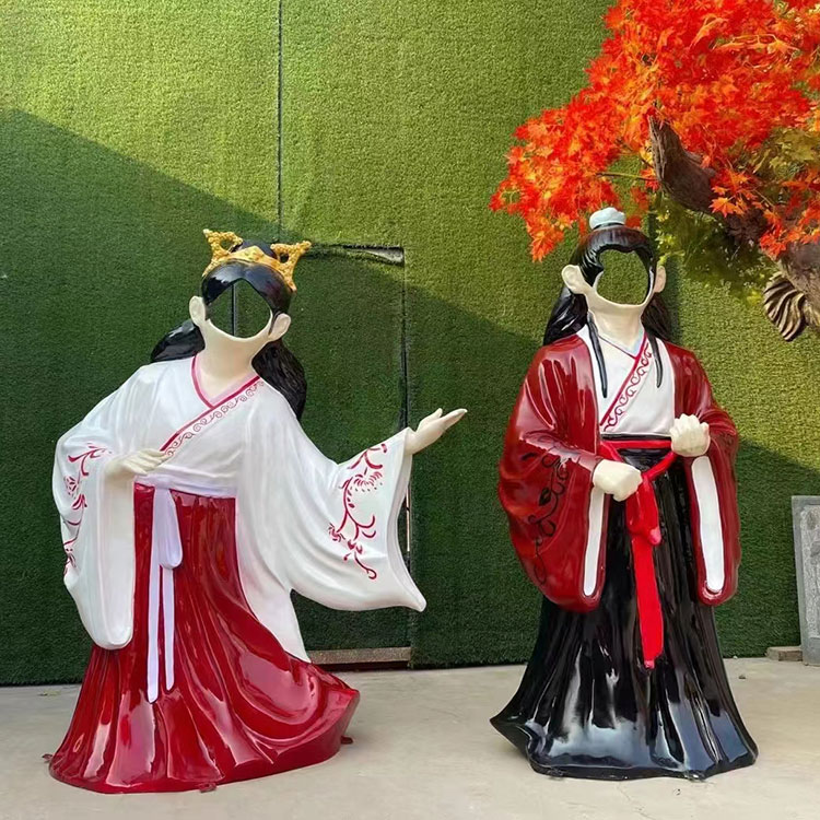 定制露脸网红打卡汉服小仙女雕塑