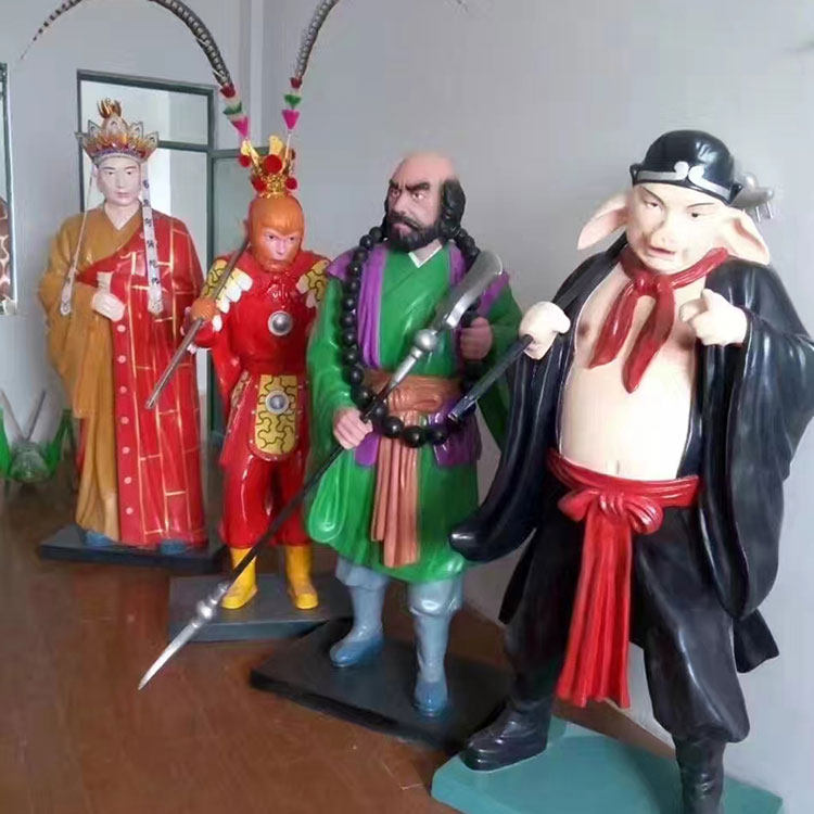 石膏师徒猪八戒沙僧雕塑摆件定制