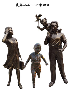 石膏迎宾商场人物雕塑像设计定制