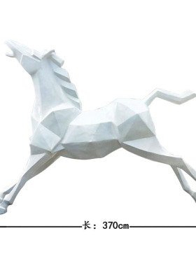 定制几何切面马雕塑玻璃钢人物像