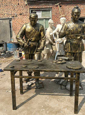 定制打月饼雕塑玻璃钢制作吹糖人