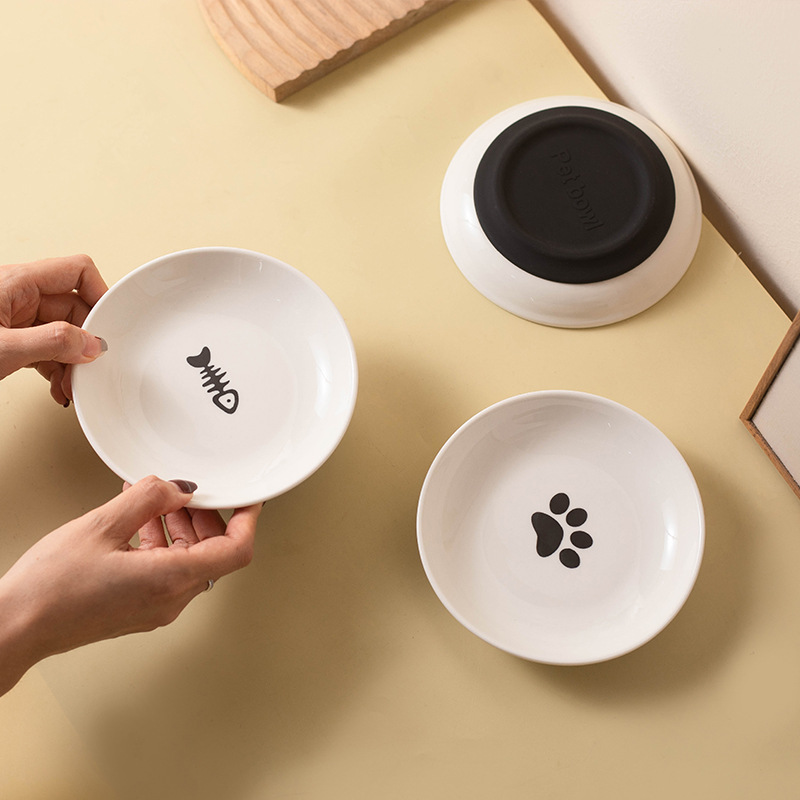 猫碗陶瓷零食盆生骨肉罐头碟子