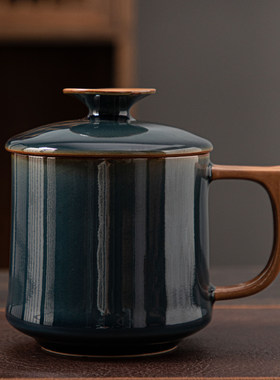 正品哥窑办公水杯会议马克杯茶杯