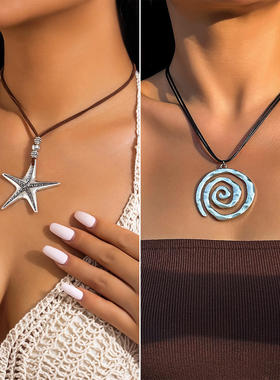 欧美跨境沙滩饰品个性海星海螺