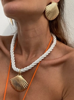 欧美跨境波西米亚缠绕手工项链