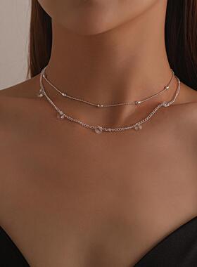 欧美跨境饰品女士简约亚克力水钻