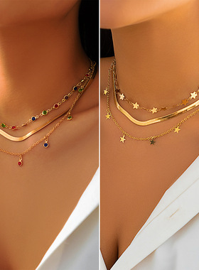 欧美跨境饰品小众辣妹风水晶星形