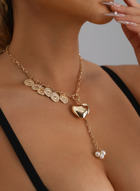 欧美跨境饰品INS时尚夸张风爱心