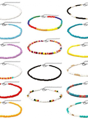 欧美跨境饰品波西米亚短款颈链