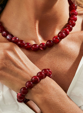 欧美跨境气质多巴胺彩色短款chok