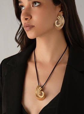 欧美跨境海洋风夸张金属螺纹吊坠