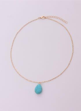 欧美跨境饰品不规则纹路绿松石