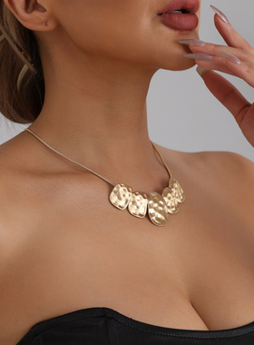 欧美跨境饰品几何不规则金属片项