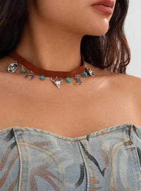 欧美跨境饰品时尚复古牛仔风牛头