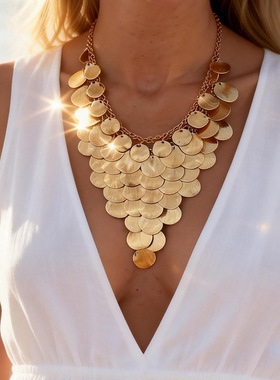 欧美跨境创意划痕亮片瀑布式流苏