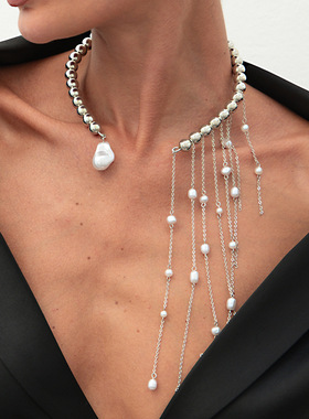 欧美跨境十字架吊坠锁骨链项饰品